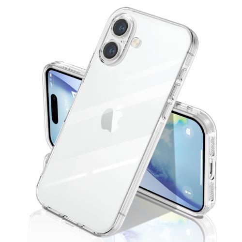 iPhone16 用 ケース クリア アイフォン16 カバー 耐衝撃 TPU 素材 薄型 軽量 ソフト 黄ばまない 米軍規格 人気 可愛い (透明)
