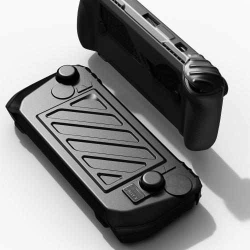 Skull Co.ROGALLY X専用保護ケース+フロントカバーセット 滑りやキズ防止 耐衝撃 スタンドなし直立デザイン 「黒」