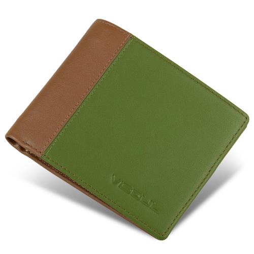 [VISOUL] 札入れ 財布 メンズ 二つ折り 本革 9枚カード入れ 写真入れポケット 小銭入れなし 免許証入れ..