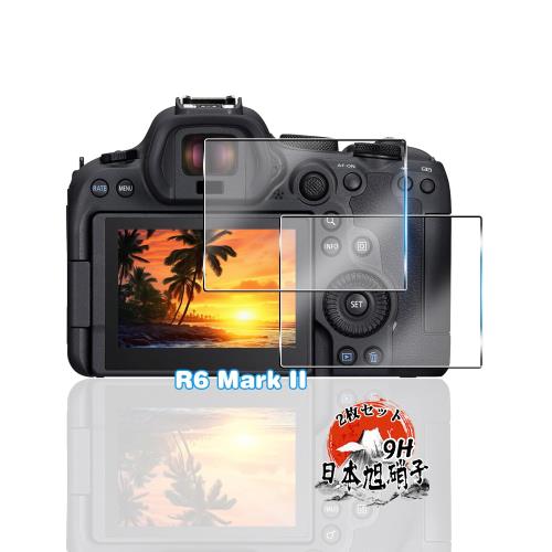 用 Canon EOS R6 Mark II / R7 / R6 ガラスフィルム 2枚 国産AGC旭硝子素材 用 EOS R6 MK2/R6/R7 フィ..