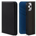 VISOUL iPhone 13 Pro ケース 手帳型 アイフォン13 プロケース 本革 カーボンレザー スマホケース カード収納 携帯ケース 全面保護 マグ...