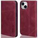 VISOUL iphone14 Plus ケース 手帳型 本革 スマホケース レザーケース 手帳型ケース アイフォン14 Plus ケース カード収納 携帯ケー...
