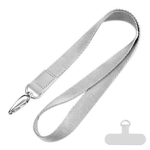 [ZXZone] スマホショルダー 携帯ストラップスマホストラップ ストラップ 1本+タグパッチ1枚入り ストラップ ショルダーストラップ ロング ネックストラップ スマホ用 ID 社員証 パスケース 肩掛け 首かけ ブランド 紛失・落下・盗難防止 iphone android 便利全機種対応 (アイ