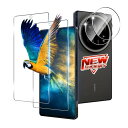 2+2枚セット 対応 AQUOS R9 Pro ガラスフィルム 2枚 + レンズ保護フィルム 2枚 指紋認証 対応 アクオスR9 Pro フィルム SH-54E...