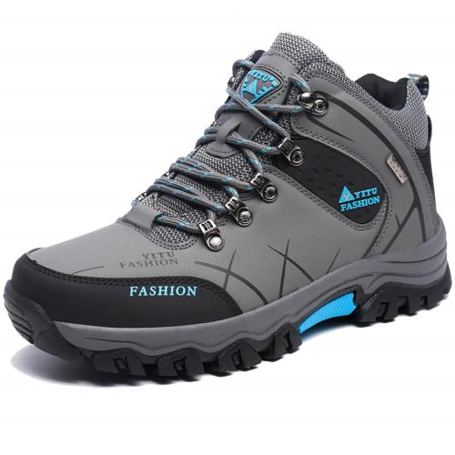 楽天FIDELA[RDGO] メンズ ハイキングシューズ トレッキングブーツ 登山靴 アウトドアシューズ 防滑 ローカット ウォーキングシューズ 防水 大きいサイズ 幅広 スニーカー グレー1 27.5 cm