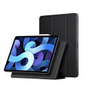 PITAKA iPad Air 5 ケース 2022 / iPad Air 4 ケース 2020 10.9インチ PCバックカバー 磁気吸着 超スリム 軽量 極薄 指紋認証可能 衝撃保護 黒 MagEZ Folio 三つ折りスタンド MagEZ Case 2併用(2)