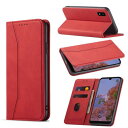 KWATUNG Aquos wish2 ケース 手帳型 おしゃれ aquos wish shg06ケース 手帳型 肌感レザー aquos wish sh m20 手帳型 A104SH ケース A204SH 内蔵マグネット耐衝撃 スマホケース アクオス wish 全面保護 スマホケース aquos wish shg06 手帳型5.7インチレッド