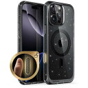 SUPCASE iPhone 16 Pro ケース 6.3インチ 2024 衝撃吸収 MagSafe対応 カメラコントロールボタン 黄変防止背面透明 保護 クリアカバースレ傷防止 滑り止め ストラップホール 衝撃吸収 薄型 密着 ワイヤレス充電対応 UBMagシリーズ ラメ・透明黒