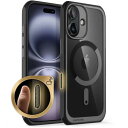 SUPCASE iPhone 16 ケース 6.1インチ 2024 衝撃吸収 MagSafe対応 カメラコントロールボタン 黄変防止背面透明 保護 クリアカバースレ傷防止 滑り止め ストラップホール 衝撃吸収 薄型 密着 ワイヤレス充電対応 UBMagシリーズ ブラック(2)