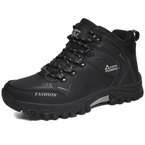 楽天FIDELA[RDGO] メンズ ハイキングシューズ トレッキングブーツ 登山靴 アウトドアシューズ 防滑 ローカット ウォーキングシューズ 防水 大きいサイズ 幅広 スニーカー ブラック1 28.0 cm