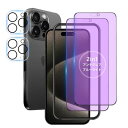 MINIKA iPhone 15 Pro max ガラスフィルム ブルーライトカット アンチグレア 2in1/2枚セット いPhone15Promax フィルム ブルーライトカット さらさら アイフォン15プロマックス 保護フィルム 指紋防止 反射防止 iPhone15Promax カメラフィルム 付き