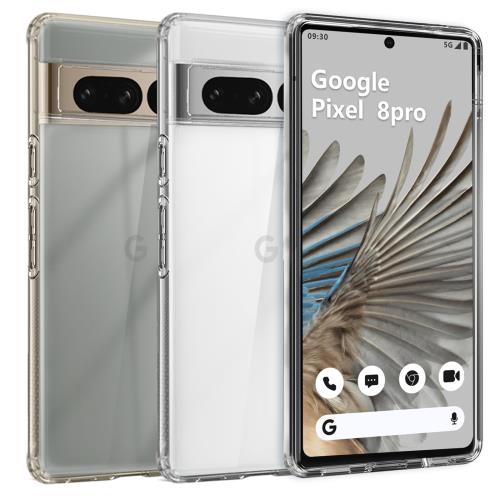 Blxnyt Google Pixel8 Pro ケース クリア MIL規格取得 衝撃吸収 PC背面 + TPUバンパー 二層構造 Pixel 8 Pro ケース SGS認証黄変防止 ワイヤレス充電対応 グーグルピクセル 8 プロ スマホケース 保護カバー