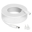 Tonton 10m DC延長ケーブル DC/AC電源延長ケーブル DCプラグ LEDテープライト ビデオ カメラ 監視カメラ用の電源アダプターケーブル DCアダプター延長コード 外径5.5mm内径2.1mm 白