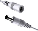 Tonton 2個 5m DC延長ケーブル DC/AC電源延長ケーブル DCプラグ LEDテープライト ビデオ カメラ 監視カメラ用の電源アダプターケーブル DCアダプター延長コード 外径5.5mm内径2.1mm 白