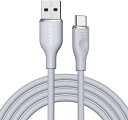 VOLTME USB Type C ケーブル 柔らかいシリコン製 絡まない 断線防止 タイプc ケーブル 急速充電 QuickCharge3.0対応 Xperia/Galaxy/LG/iPad Pro/MacBook その他 Android(アンドロイド) 等 USB-C機器対応 在宅勤務支援 USB-A USB-C (1.8m グレー)