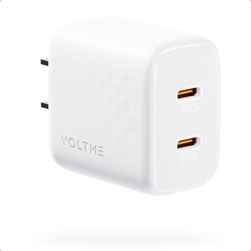 iphone 充電器 20W VOLTME PD 充電器 急速充電器 type-c 2ポート搭載 小型 コンパクト PSE技術基準適合 充電器 PD対応 iPad Apple Watch iphone Galaxy Android 携帯 各種 その他機器対応 旅行、出張に便利 usb 充電器 type c 充電器 Revo 20 Lite ホワイト
