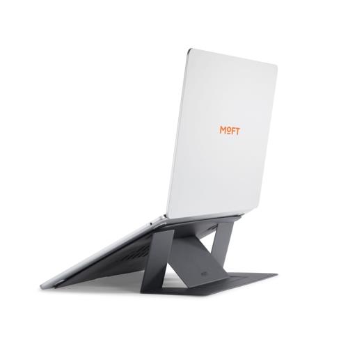 MOFT 正規 非粘着式 ノートPCスタンド ノートパソコンスタンド 新型 通気口付き［13インチ～15インチ］に対応 放熱性よく 薄くて丈夫 コンパクトで軽量 耐久強化版 角度調整可能 パソコンに優しい (スペースグレー)