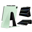 MOFT直営店iPad Air 11インチ ケース(M3/M2、2025/2024)、iPad Air 第5/4世代 ケース(2022/2020)専用 タブレットケース 保護カバー タブレットスタンド 3角度調整可能 iPadスタンド 「ペンシルホルダー付き」 超軽量 薄型 折りたたみ 持ち運びやすい (ミントグリーン)
