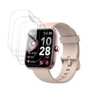 4枚セット SAIKATI IDW25 スマートウォッチ 1.83 インチ保護フィルム スマートウォッチ フィルムHUKWIMO 保護フィルム 3D全面保護 指紋防止 HD高透過率 傷に強い 気泡ゼロ 極薄 撥水撥油 反射低減 スクリーンプロテクター 対応