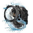 ガーミン(GARMIN) fenix 8 Sapphire AMOLED 51mm 用 カバー ケース アップルウォッチ保護カバー ガラスフィルム 一体型 防水 防塵 フィルム 保護フィルムHUKWIMO 3D全面保護 指紋防止 HD高透過率 傷に強い 気泡ゼロ 極薄 撥水撥油 反射低減 スクリーンプロテクター(ブラック)