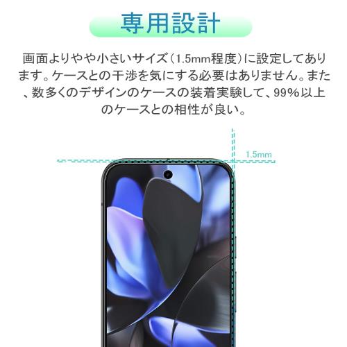 AMWU Google Pixel 9 Pro ガラスフィルム 指紋認証対応 日本製旭硝子 Pixel9Pro フィルム グーグル ピクセル 9プロ 保護フィルム 液晶 全面 強化 ガラス 自動吸着/硬度9H/貼り付け簡単/気泡ゼロ/指紋防止 1枚セット
