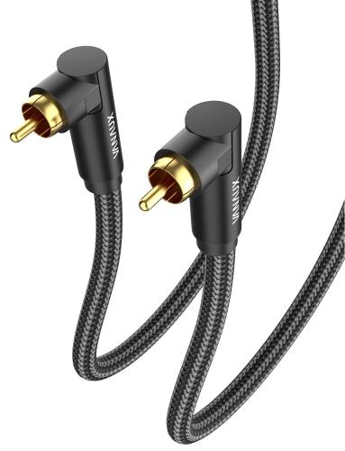 VANAUX L字型RCA ケーブル 90度サブウーファー ケーブル 同軸デジタルケーブル (直角オス-直角オス)ホ..