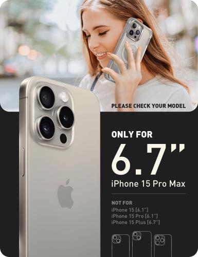 i-BLASON iPhone 15 Pro max 用 ケース マグネット搭載 背面透明 磁気ケース 2023 液晶保護フィルム付き 全面保護 MagSafe対応 米国軍事規格取得 360°保護 耐衝撃 防塵 衝撃吸収 耐久性 密着 ケーブル充電可能 背面クリア カバー AresMagシリーズ 2
