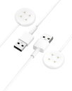Google Pixel Watch 3/Watch 2 充電器 2枚セット スマートウォッチ ピクセルウォッチ充電器 磁気 USB-Aコネクタ Google Pixel Watch 3/Watch 2 対応 スマートウォッチ 携帯充電器 超高耐久 1m長さ 軽量 小さい 持ち運び便利 スマートウォッチアクセサリー2本 ホワイト