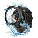 ガーミン(GARMIN) fenix 8 Sapphire AMOLED 47mm 用 カバー ケース アップルウォッチ保護カバー ガラスフィルム 一体型 防水 防塵 フィルム 保護フィルムHUKWIMO 3D全面保護 指紋防止 HD高透過率 傷に強い 気泡ゼロ 極薄 撥水撥油 反射低減 スクリーンプロテクター(ブラック)