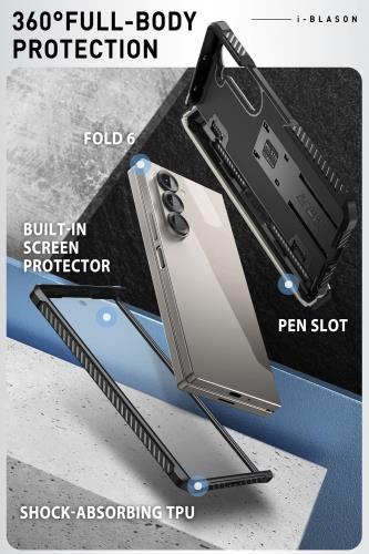 i-Blason Galaxy Z fold 6 5G 2024 ケース SC-55E 保護カバー 米軍MIL規格取得 スタンド付き 保護フィルム付き 耐衝撃 分離式 着脱簡単 Armorboxシリーズ