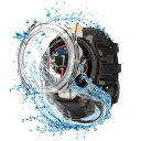 ガーミン(GARMIN) fenix 8 Sapphire AMOLED 47mm 用 カバー ケース アップルウォッチ保護カバー ガラスフィルム 一体型 防水 防塵 フィルム 保護フィルムHUKWIMO 3D全面保護 指紋防止 HD高透過率 傷に強い 気泡ゼロ 極薄 撥水撥油 反射低減 スクリーンプロテクター(透明)