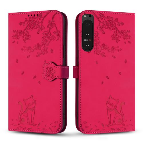 Rosbtib Xperia 5 III ケース 手帳型 エクスペリア 5 iii ケース SO-53B ケース プラムブロッサム ラブリー 子猫柄 A103SO SOG05 ケース Xperia 5 III スマホケース ・ Rosbtib Xperia 5 III ケース 手帳型 エクスペリア 5 iii ケース SO-53B ケース プラムブロッサム ラブリー 子猫柄 A103SO SOG05 ケース Xperia 5 III スマホケース ・
