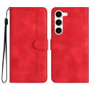 Gedurya Galaxy S23 ケース 手帳型 SC-51D ケース 帽子 シェイプ SCG19 ケース ギャラクシー s23 手帳型 スタンド機能 マグネット式 Samsung Galaxy S23 スマホケース 携帯カバー 財布型 - レッド