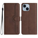 Gedurya iPhone 14 Plus ケース 手帳型 iphone14plus ケース 帽子 シェイプ アイフォン14プラス ケース 手帳型 スタンド機能 iPhone 14プラス ケース マグネット式 iPhone 14 Plus スマホケース 携帯カバー 財布型 - ブラウン