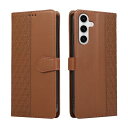 Rosbtib Galaxy S24 ケース 手帳型 ギャラクシー S24 ケース スクエア柄 GalaxyS24 ケース 財布型 Galaxy S24 SC-51E SCG25 ケース 耐衝撃 シンプル Galaxy S24 スマホケース 高?PUレザー スタンド機能 手触りが良い 全面保護 カード収納 落下防止 マグネット式 軽量 薄型 携(2)