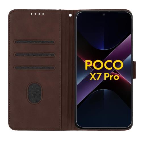 Gedurya Xiaomi POCO X7 Pro ケース 手帳型 POCO X7 Pro 5G ケース 帽子 シェイプ シャオミ POCO X7 プロ ケース 手帳型 スタンド機能 POCO X7 Pro カバー マグネット式 Xiaomi POCO X7 Pro スマホケース POCO X7 Pro 携帯カバー 財布型 - ブラウン
