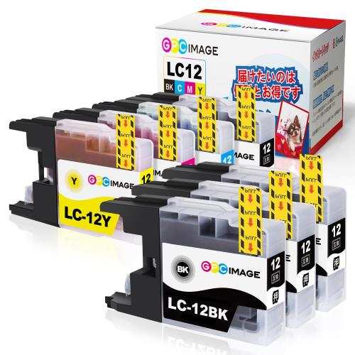 GPC Image LC12 互換インクカートリッジ LC12-4PK + LC12-BK 黒3本 (計7本) 増量タイプ ブラザー(Brother)用 インク...
