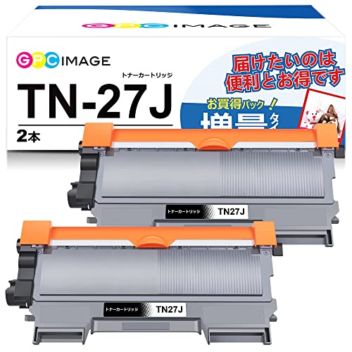 GPC Image 互換トナーカートリッジ 27J 2本セット TN-27J 大容量タイプ ブラザー(Brother)用 TN27J 互換トナー 印刷枚数:約3...