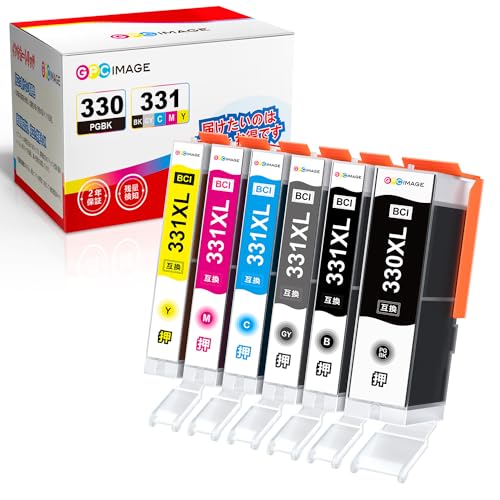 GPC Image BCI-331 BCI-330 インク 6色セット ts8530 インク 純正XL(大容量)と同量 キャノン インク 331 330 互換イ...