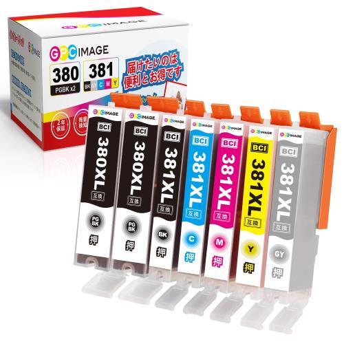 GPC Image BCI-381XL BCI-380XL ߴ󥯥ȥå 6å+380PGBK 1 7ܥå ̥ Υ(...