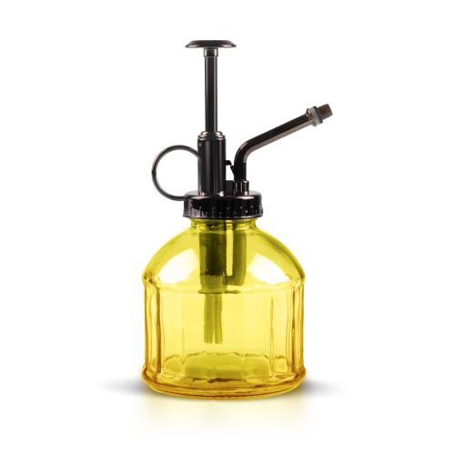 [SinRenn] 霧吹き じょうろ ガラス 観葉植物 250ml 霧吹き ミスト 園芸用 水差し 掃除 極細ミスト じょうろ インテリア スプレー 植物 ギフト ガラス製 液体 スプレーボトル 霧吹きスプレー おしゃれ オフィス 散水用具 噴霧器 （イエロー）