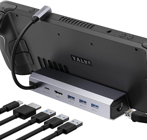 JSAUX ドッキングステーション スチームデッキ対応 6イン1スチームデッキドック HDMI 2.0 4K@60Hz ギガ..