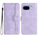 Gedurya Google Pixel 9a ケース 手帳型 Pixel9a ケース 帽子 シェイプ グーグル ピクセル9a ケース 手帳型 docomo au ソフトバンク SIMフリー 対応 スタンド機能 Google用 ピクセル 9a カバー マグネット式 Google Pixel 9a スマホケース 携帯カバー 財布型 - パープル