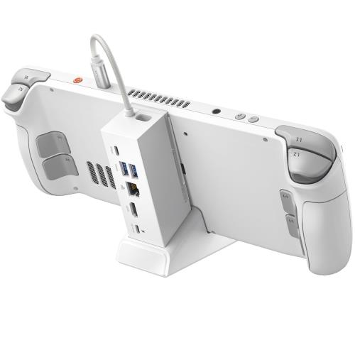 JSAUX ドッキングステーション ROG Ally X/ROG Ally/Steam Deck/Legion Go対応 6-in-1 ROG Ally X Dock HDMI 4K@120Hz ギガビットイーサネット デュアルUSB USB C 3.2 Gen 1 100W PD充電 -HB0609 ホワイト