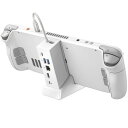 JSAUX ドッキングステーション ROG Ally X/ROG Ally/Steam Deck/Legion Go対応 6-in-1 ROG Ally X Dock HDMI 4K@120Hz ギガビットイーサネット デュアルUSB USB C 3.2 Gen 1 100W PD充電 -HB0609 ホワイト