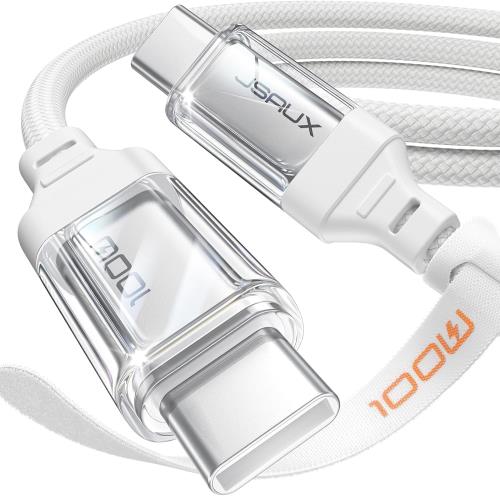 楽天FIDELAJSAUX USB Type C ケーブル 1M+2M 超高耐久ナイロン編みUSB type c 3.1A高速充電 480Mb/s高速データ転送 QuickCharge3.0対応 SamsungGalaxy 24 S23 S22 Note 10 9 8、 Sony Xperia、Huawei P30/P20、Google Pixel、LG、PS5コントローラーなど対応 （ホワイト）