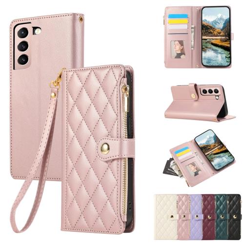 Rakuten - Rosbtib Galaxy S21 ケース 手帳型 財布型 カバー ギャラクシーs21 ケース ファスナー型 小銭入れ SC-51B SCG09 ケース 携帯カバー カード収納 galaxys21ケース エレガント チェック柄 刺繍 galaxy s21 スマホケース 高級PUレザー 肌触り良い sc51b ケース ストラップ付き マ