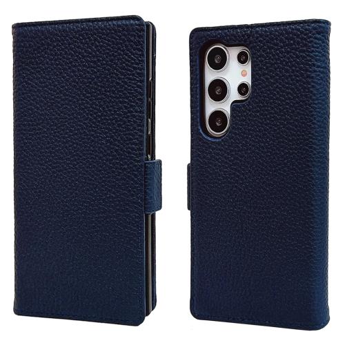 乐天商城 - Samsung Galaxy S25 Ultra ケース 本革 手帳型 カバー 耐衝撃 保護 カバー 本革 内蔵マグネッ RFIDト 財布型 携帯カバー カードポケット スタンド機能 NanHou - ロイヤルブルー