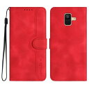 Gedurya Galaxy Feel2 ケース 手帳型 SC-02L ケース 帽子 シェイプ Galaxy Feel2 SC-02L ケース 手帳型 スタンド機能 ギャラクシー Feel2 ケース マグネット式 Samsung Galaxy Feel2 スマホケース 携帯カバー 財布型 - レッド