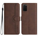 Gedurya Galaxy S20 Plus ケース 手帳型 SC-52A ケース 帽子 シェイプ SCG02 ケース ギャラクシー s20 plus 手帳型 スタンド機能 マグネット式 Samsung Galaxy S20 Plus スマホケース 携帯カバー 財布型 - ブラウン